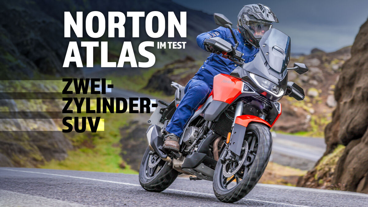 Norton Atlas im Test: Mal was anderes Kurvenlicht inklusive: Das Topmodell Atlas Apex kommt nahezu mit Vollaussstattung. Wie die Manx R setzt die Atlas auf eine 6-Achsen-IMU. Bedeutet: Sie verfügt über schräglagenabhängig arbeitende Assistenzsysteme