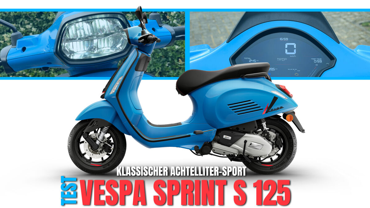 Vespa Sprint S 125 im Test: klassischer Achtelliter im Test Die neugestalteten Leichtmetallgussfelgen fallen ins Auge