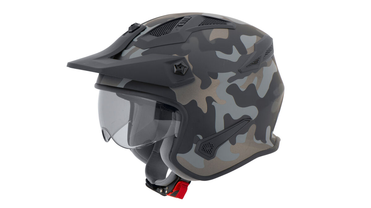 Den Louis Motorradhelm MTR Battle-X kann man mit und ohne Maske tragen.
