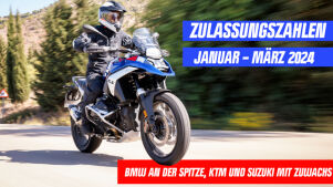 Zulassungszahlen März – BMW hält die Führung, KTM und Suzuki gewinnen kräftig