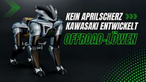 Zukunft des Geländemotorrads? Kawasaki auf Robo-Reittier „Corleo“