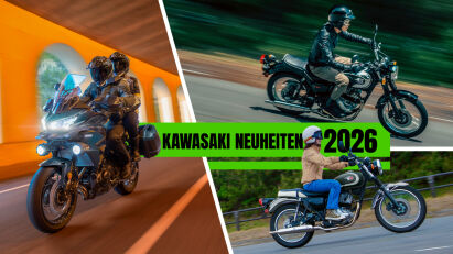 Kawasaki präsentiert erste Neuheiten für des Modelljahrgangs 2026