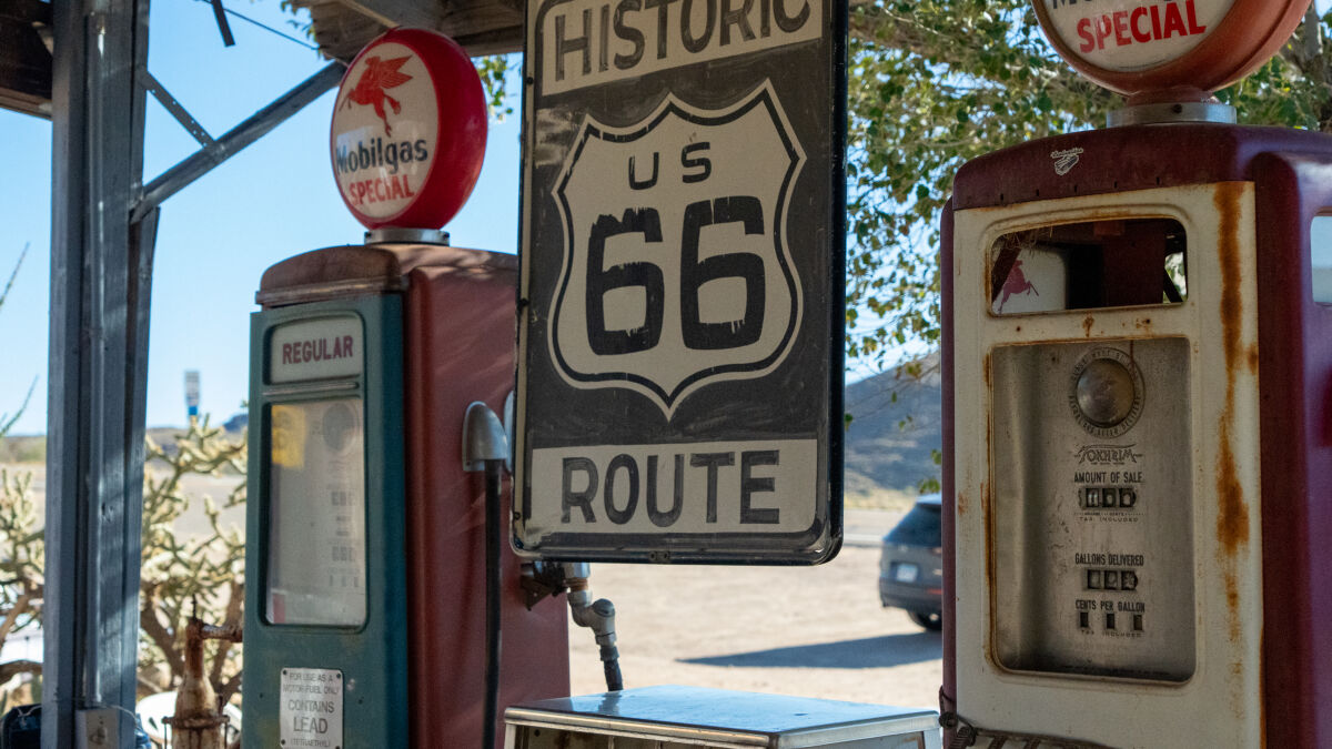 Beliebtes Fotomotiv: Alte, stillgelegte Tankstellen säumen nach wie vor die historische Route 66