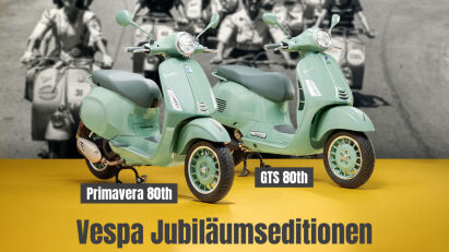 80 Jahre Vespa – Primavera und GTS 310 als 80th-Jubiläumsmodell