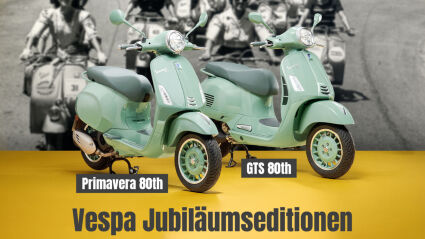 80 Jahre Vespa – Primavera und GTS 310 als 80th-Jubiläumsmodell